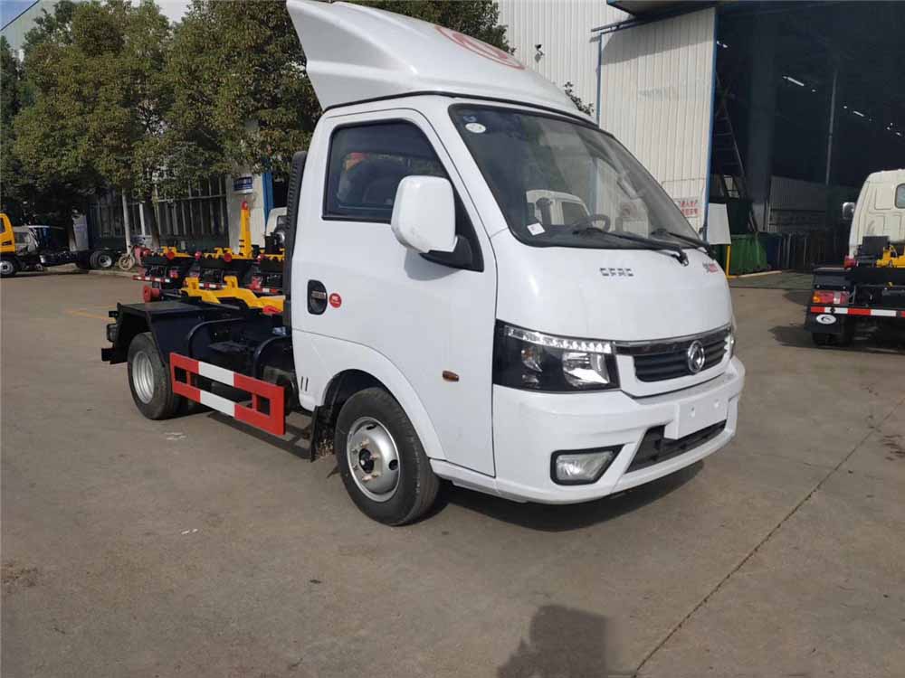 國六3-4方 藍牌東風途逸 勾臂垃圾車 國六3-4方 藍牌東風途逸 勾臂垃圾車